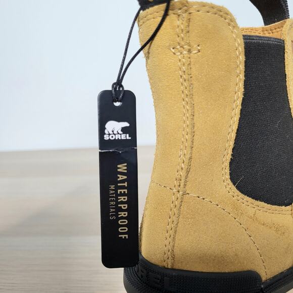 Sorel Hi-Line Chelsea Waterproof Suede Lightweight Boots Tan NWT Booties 8.5 - Picture 11 of 13